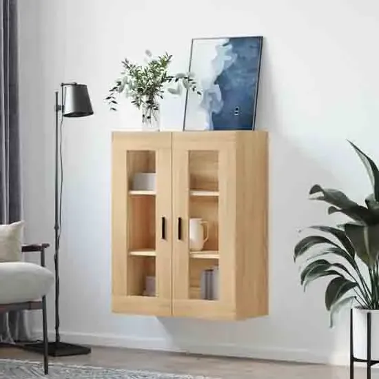 Barrie Wall Mounted Storage Cabinet - Sonoma Oak, Engineered Wood product