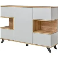 Barrie Wooden Sideboard with 5 Doors - Matt Grey