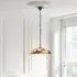 Barrigada Tiffany Glass Pendant Ceiling Light - Satin Black