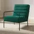 Barth Accent Chair - Green, Velvet