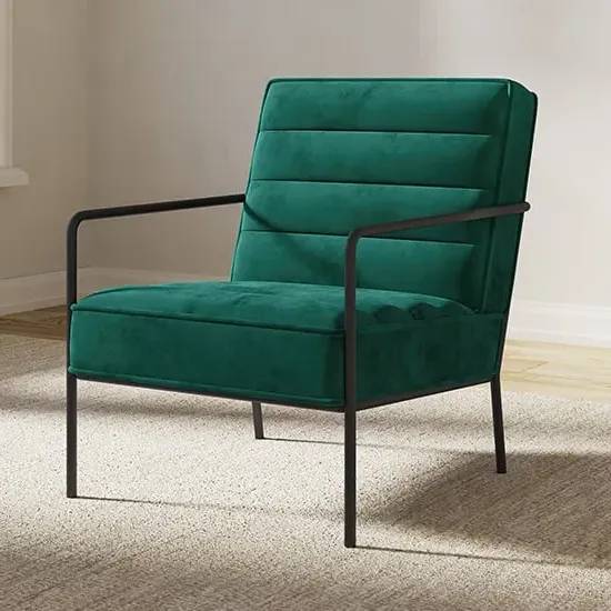Barth Accent Chair - Green, Velvet image