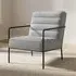 Barth Accent Chair - Grey, Velvet