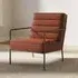 Barth Accent Chair - Rust, Faux Leather