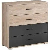 Basalt Chest of 4 Drawers - San Remo Oak