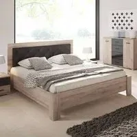 Basalt King Size Bed Frame - San Remo Oak
