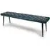 Basel Buffalo Leather Dining Bench - Blue