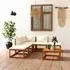 Basile 6-Piece Garden Lounge Set - Cream, Acacia Wood