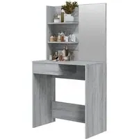 Basile Dressing Table with Mirror - Grey Sonoma Oak