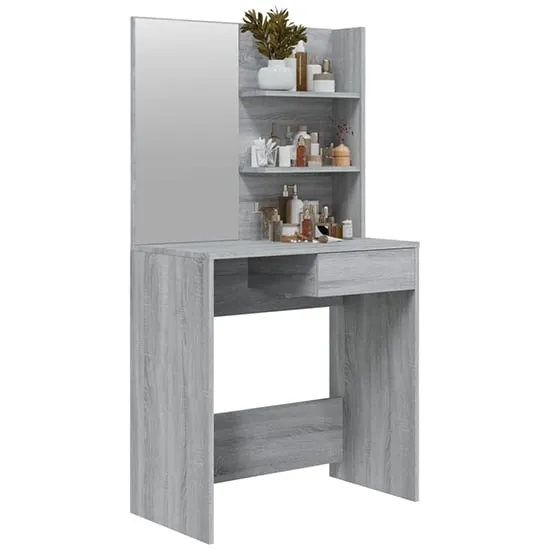 Basile Dressing Table with Mirror - Grey Sonoma Oak