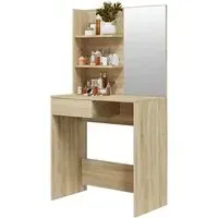 Basile Dressing Table with Mirror - Sonoma Oak