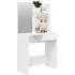 Basile Dressing Table with Mirror - White, Engineered Wood
