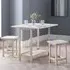 Basira Bar Set with 2 Stools - White Lacquer