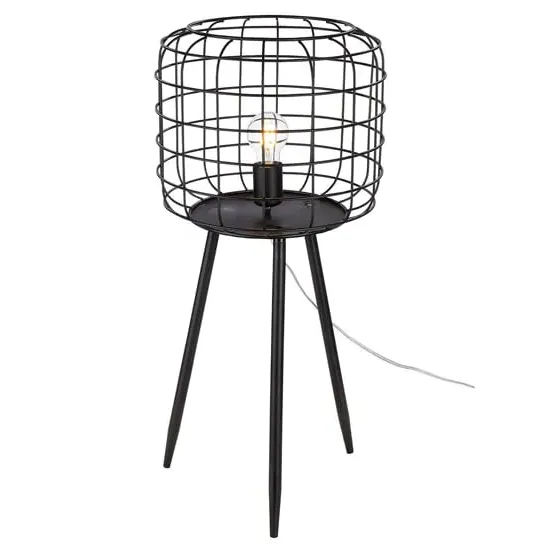 Basket Metal Floor Lamp - Black