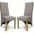 Basrah Wave Back Dining Chairs - Mocha, Fabric
