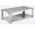 Bastia Coffee Table with Chrome Frame - Grey, Sintered Stone