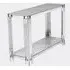 Bastia Console Table with Chrome Frame - Grey, Sintered Stone