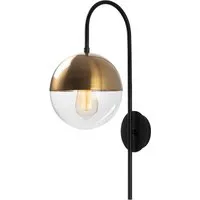 Bastos Metal Wall Lamp - Black, Metal & Glass alternate view