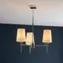 Bastrop 3-Light Pendant Ceiling Light - Bright Nickel, Fabric
