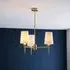 Bastrop 3-Light Pendant Ceiling Light - Brushed Satin Gold, Fabric