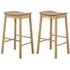 Bastrop Bar Stools without Back - Matt Oak, Pair
