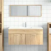 Bastrop Bathroom Cabinet with Mirror - Sonoma Oak