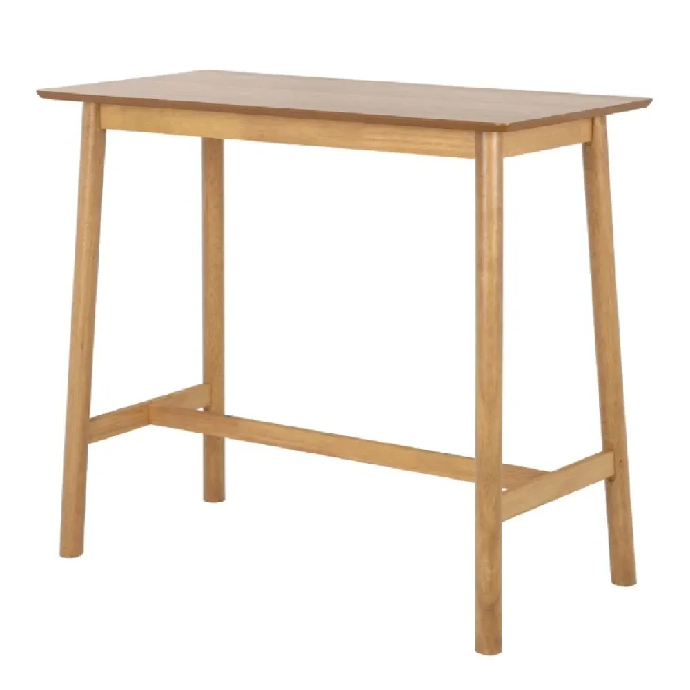Bastrop Rectangular Bar Table - Matt Oak, Wood product
