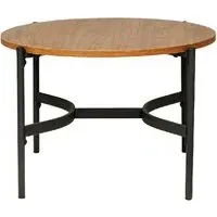 Bastrop Round Lamp Table - Brown, Wood
