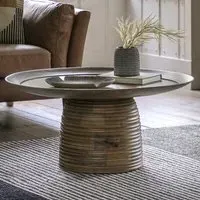 Batam Round Coffee Table - Natural, Wood