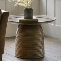 Batam Round Side Table - Natural