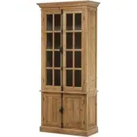 Batano Large Wooden 4 Doors Bookcase - Natural