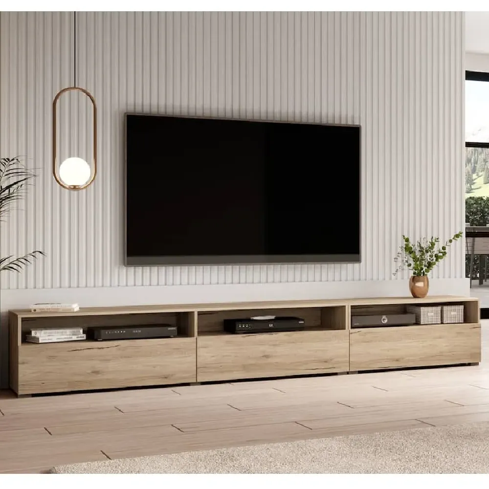 Batavia TV Stand with 4 Flip Doors - San Remo Oak image