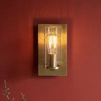 Batavia Wall Light - Brass, Textured Glass alternate view