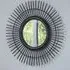 Batna Round Wall Mirror - Black, Rattan