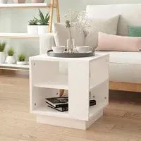 Batul Coffee Table with Undershelf - White, Engineered Wood