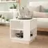 Batul Coffee Table with Undershelf - White, Engineered Wood