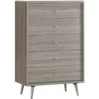 Batya Chest of 5 Drawers - Grey, Oak