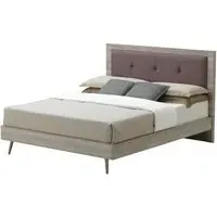 Batya Double Bed Frame - Grey, Oak