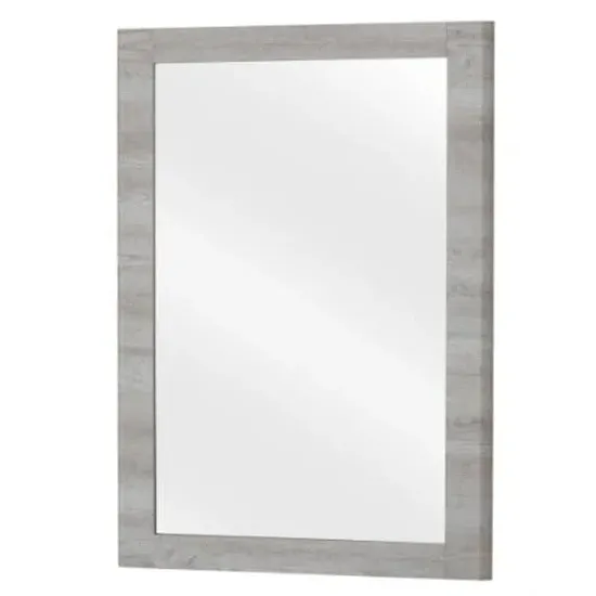 Batya Rectangular Wall Mirror - Grey, Oak image