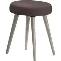Batya Round Dressing Table Stool - Grey, Oak Effect