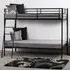 Baumer Single Bunk Bed - Black, Metal
