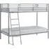Baumer Single Bunk Bed - Silver, Metal