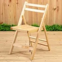 Baxter Folding Chair - Natural, Solid Wood