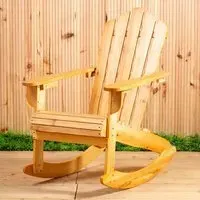 Baxter Outdoor Rocking Chair - Natural, Solid Wood