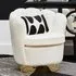 Bayfield Accent Chair with Gold Base - Off White, Velvet