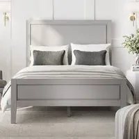 Bayfield King Size Bed Frame - Cement Grey, MDF