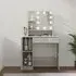 Baylah Dressing Table with LED Lights - Concrete Effect
