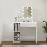 Baylah Dressing Table with LED Lights - White