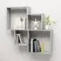 Bazyli Cube Wall Shelf - Concrete Effect, Engineered Wood
