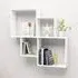Bazyli Cube Wall Shelf - White, Engineered Wood