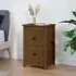 Beale Bedside Cabinet with 2 Drawers - Honey Brown, Pine